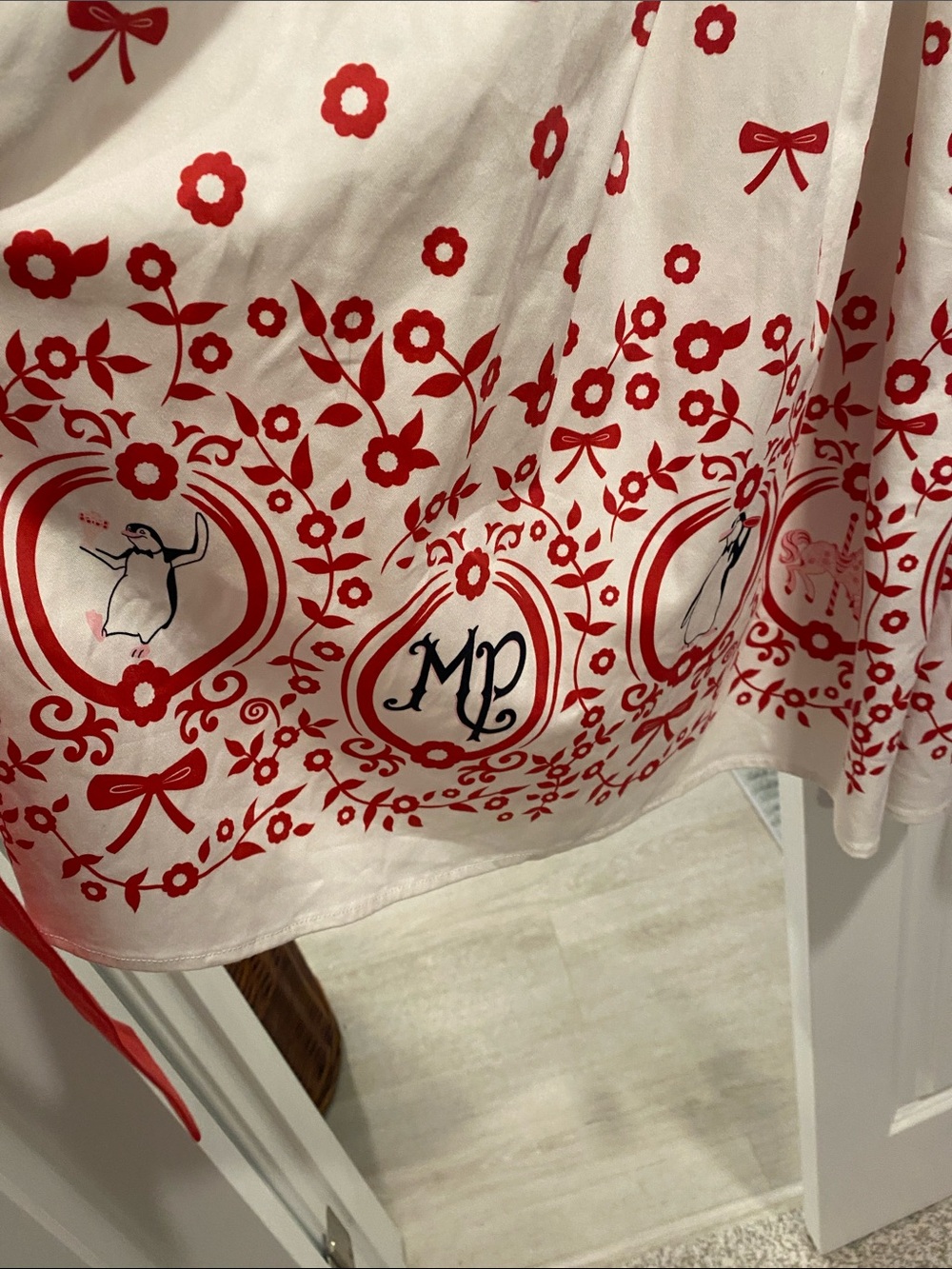 Disney Parks White Top with Red Trim Mary Poppins - Picture 4 of 7